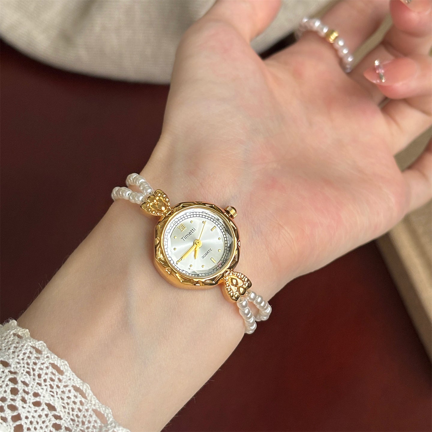 Elegant Pearl Bracelet Watch - DippedShop Wholesale - #6851