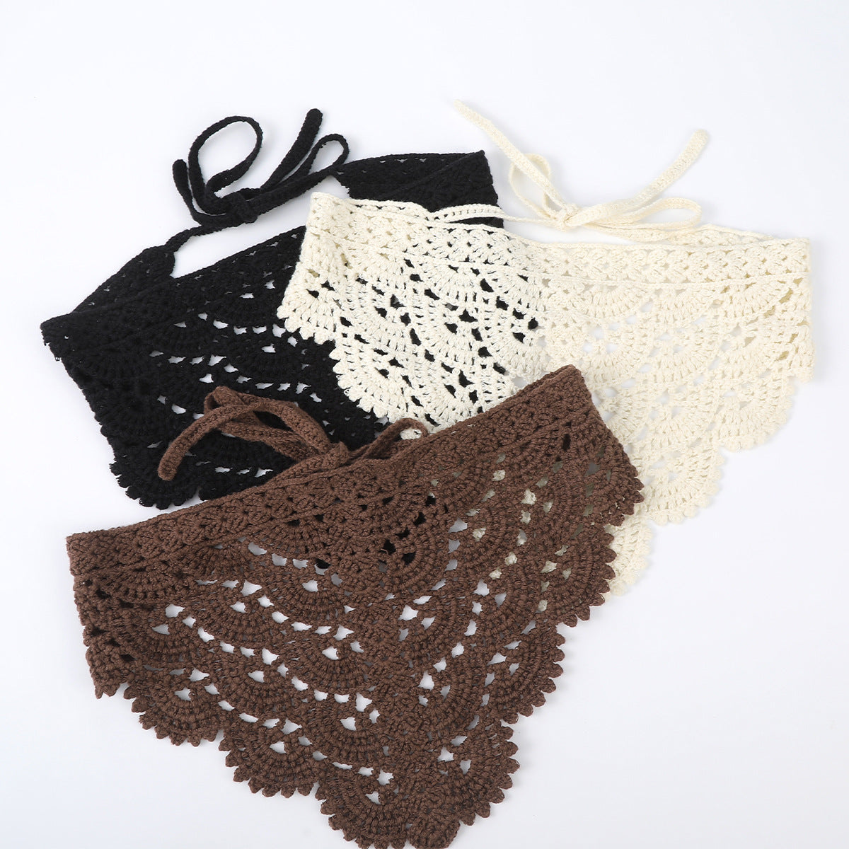 Elegant Floral Crochet Triangl - DippedShop Wholesale - #1299
