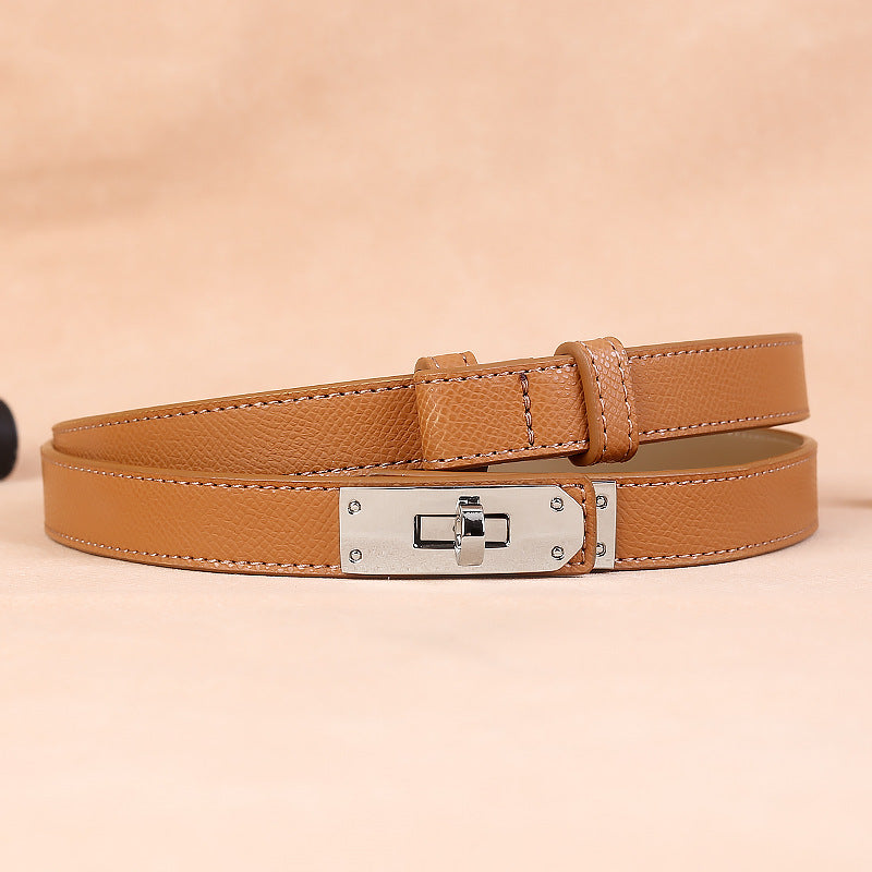 Elegant Skinny Dress Belt Leather Waist Belt 6W6JBT157