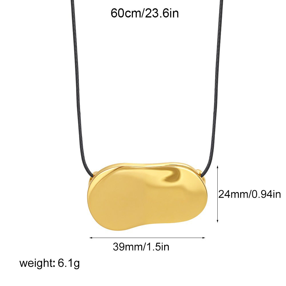 Trendy Irregualr Gold Plated Braided Cord Necklace 6W6JNC400L