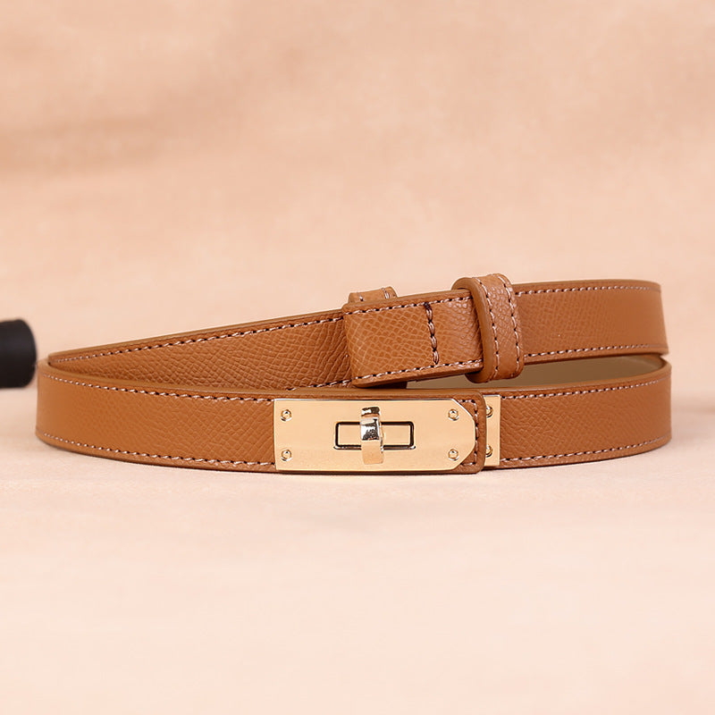 Elegant Skinny Dress Belt Leather Waist Belt 6W6JBT157