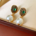 Retro Double Layer Geometry Pearl Necklace 6W6JNC952
