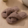 Cross Band Wool Slippers - DippedShop Wholesale - #1299