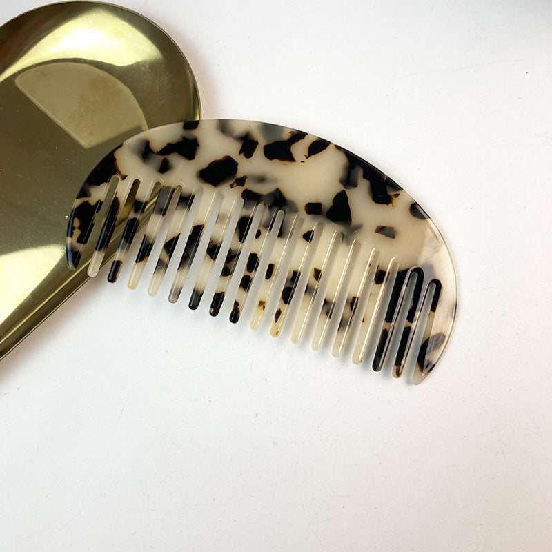 Vintage Leopard Half-Moon Acetate Hair Combs MK2PPM6CT5CB38