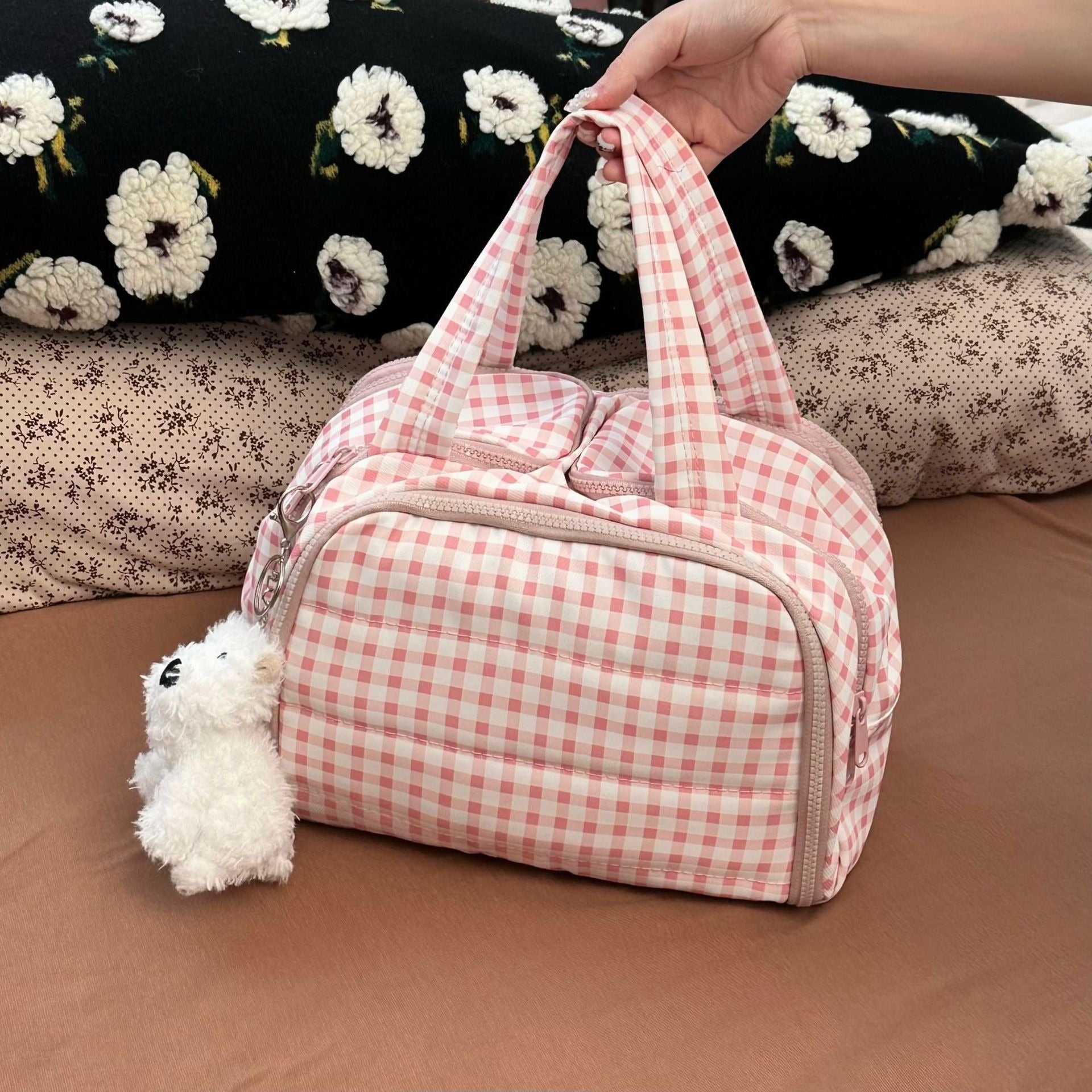 Solid Color Large Capacity Multi Layer Makeup Bag MK2BW6S10BOB91