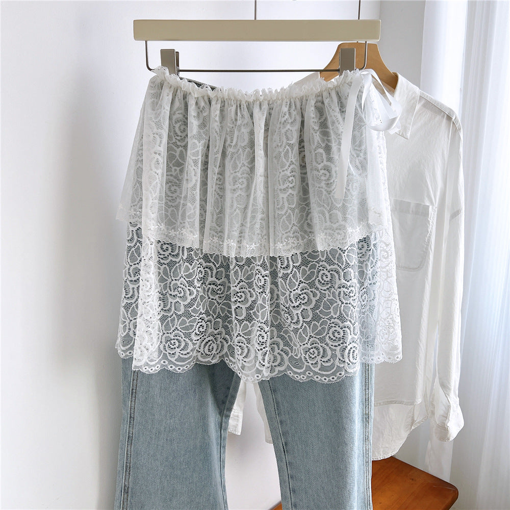 Jacquard Double Layer Wrap Skirt - DippedShop Wholesale - #2115