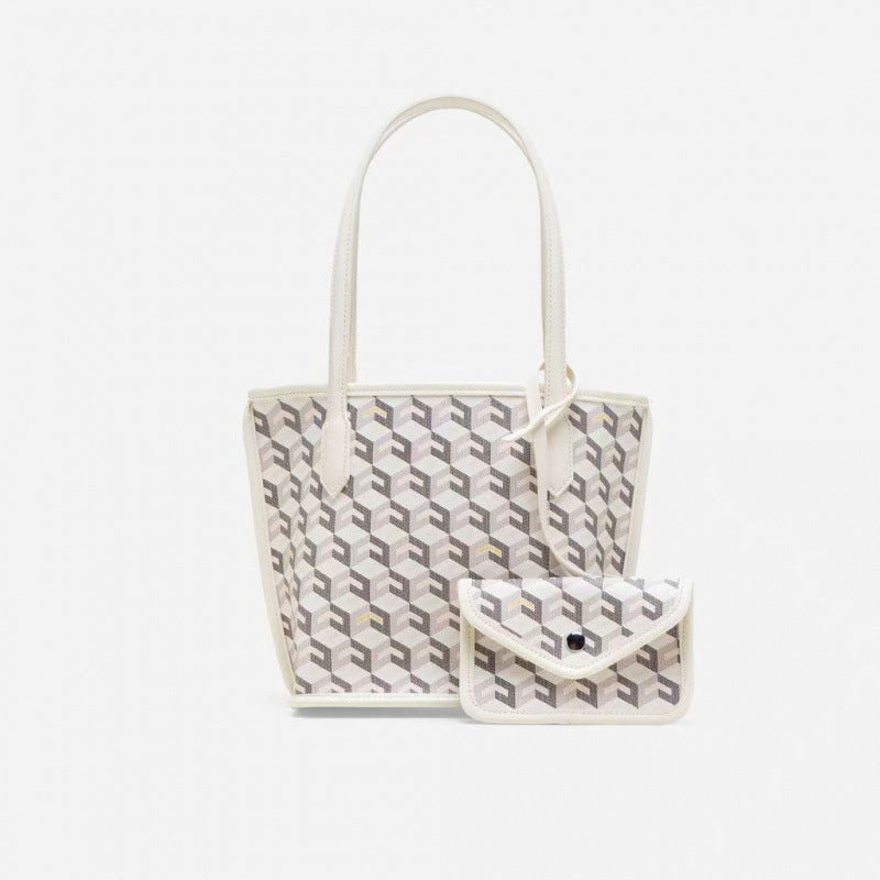 Simple Color Block Large Capacity Tote Bag 6W10BBG1978