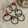 Vintage Flower Pearl Acetate Elastic Hair Tie MK2BW6W6HHT07
