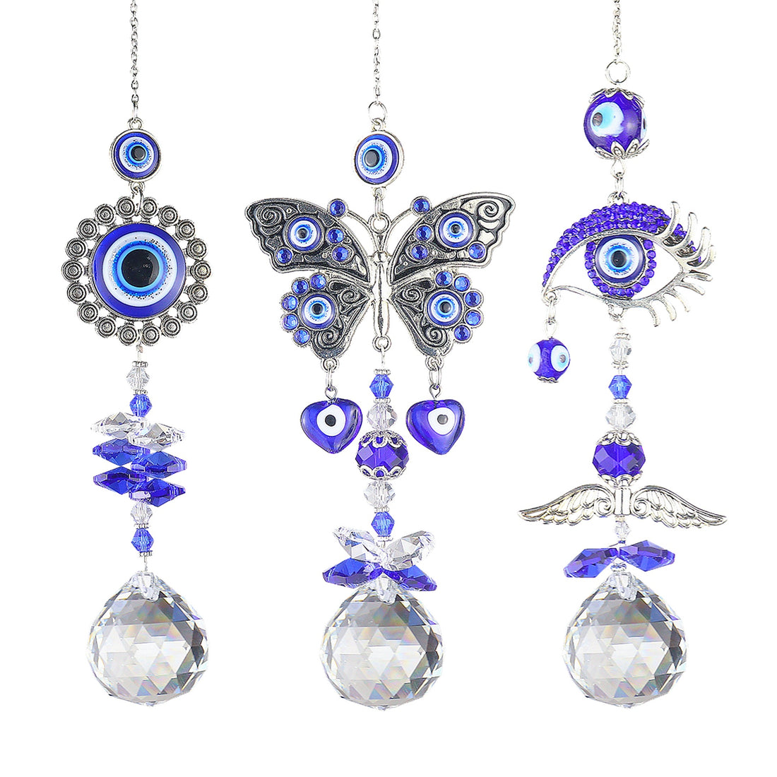Butterfly Evil Eye Crystal Rhinestone Sumcatcher DP25D692