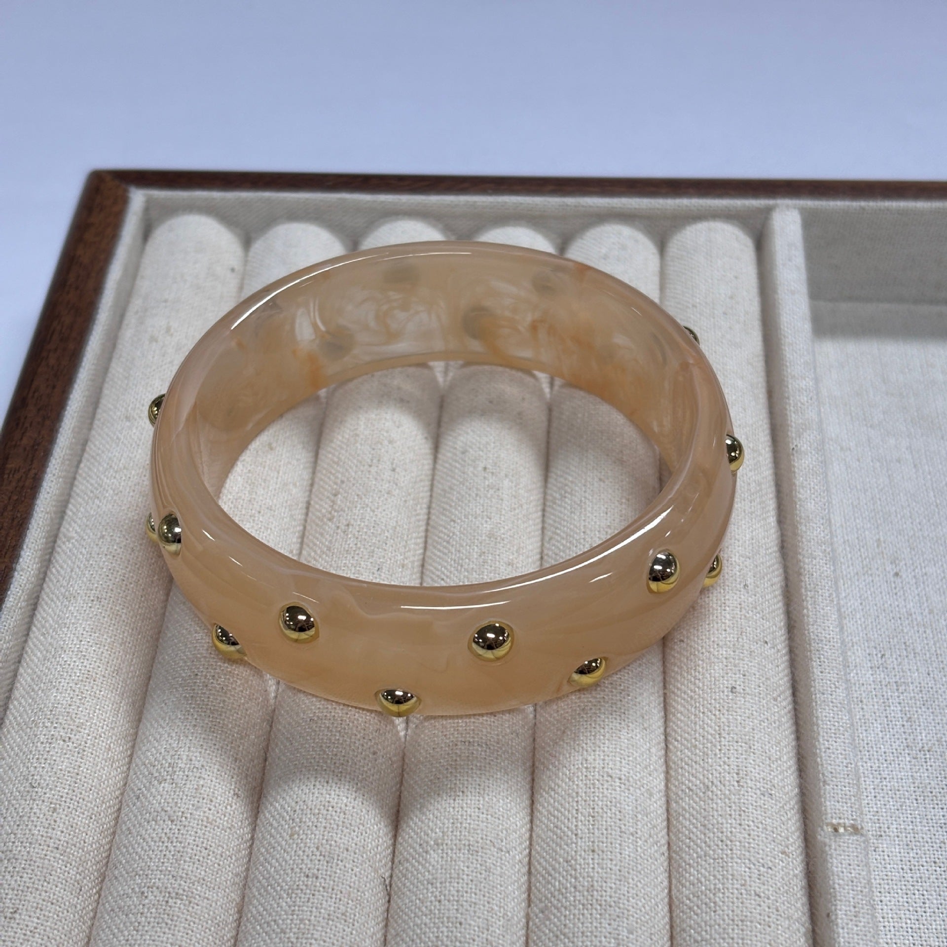 Punk Style Round Rivet Wide Ba - DippedShop Wholesale - #7939