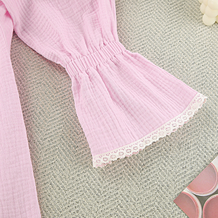 Flounce Solid Homewear Set - DippedShop Wholesale - #8787