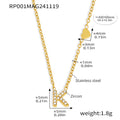 Gold Letter Pendant Choker - DippedShop Wholesale - #2627