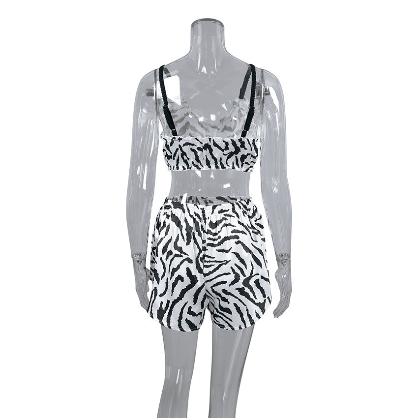 Zebra Print Sleepwear Set - DippedShop Wholesale - #5683