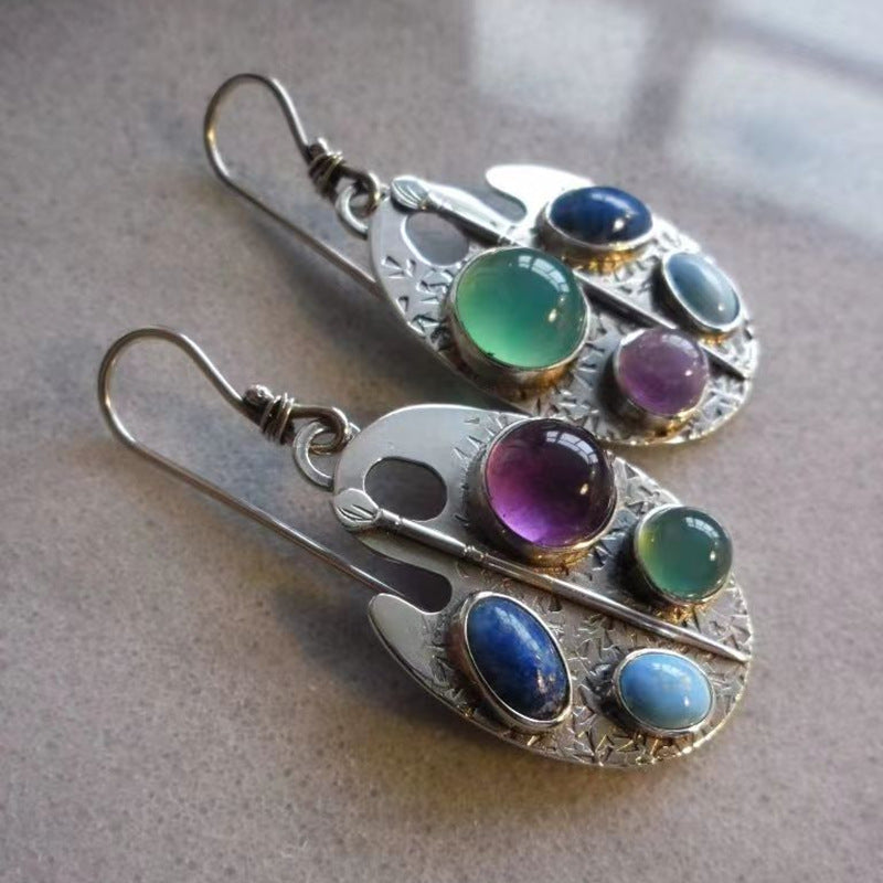 Geometric Cubic Zirconia Earrings - DippedShop Wholesale - #4835