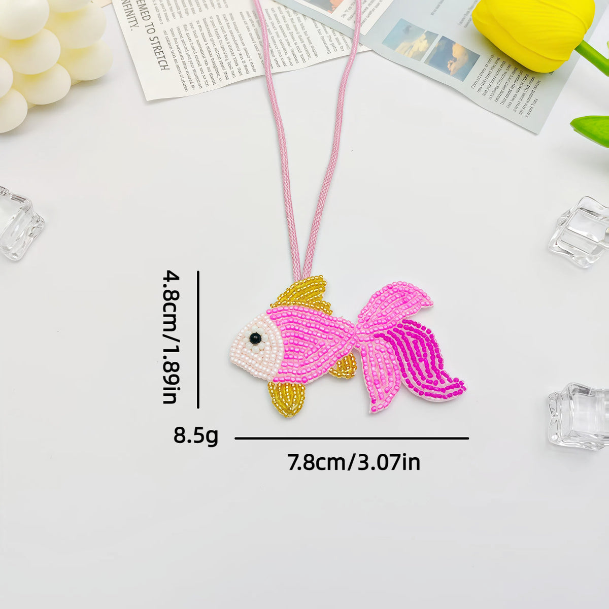 Creative Sequin Beaded Lobster Pendant Bag Charm 6W10BBC795