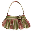 Fresh Color Block Striped Ruffled Shoulder Bag 6W10BBG1318