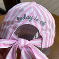 Striped Bowknot Baseball Cap - DippedShop Wholesale - #7555