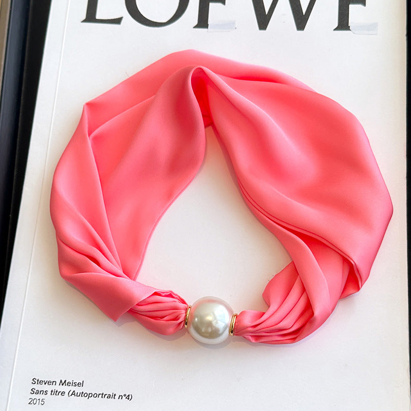 Elegant Magnetic Pearl Chain Necklace Scarf MK2BLW6W6NSI79