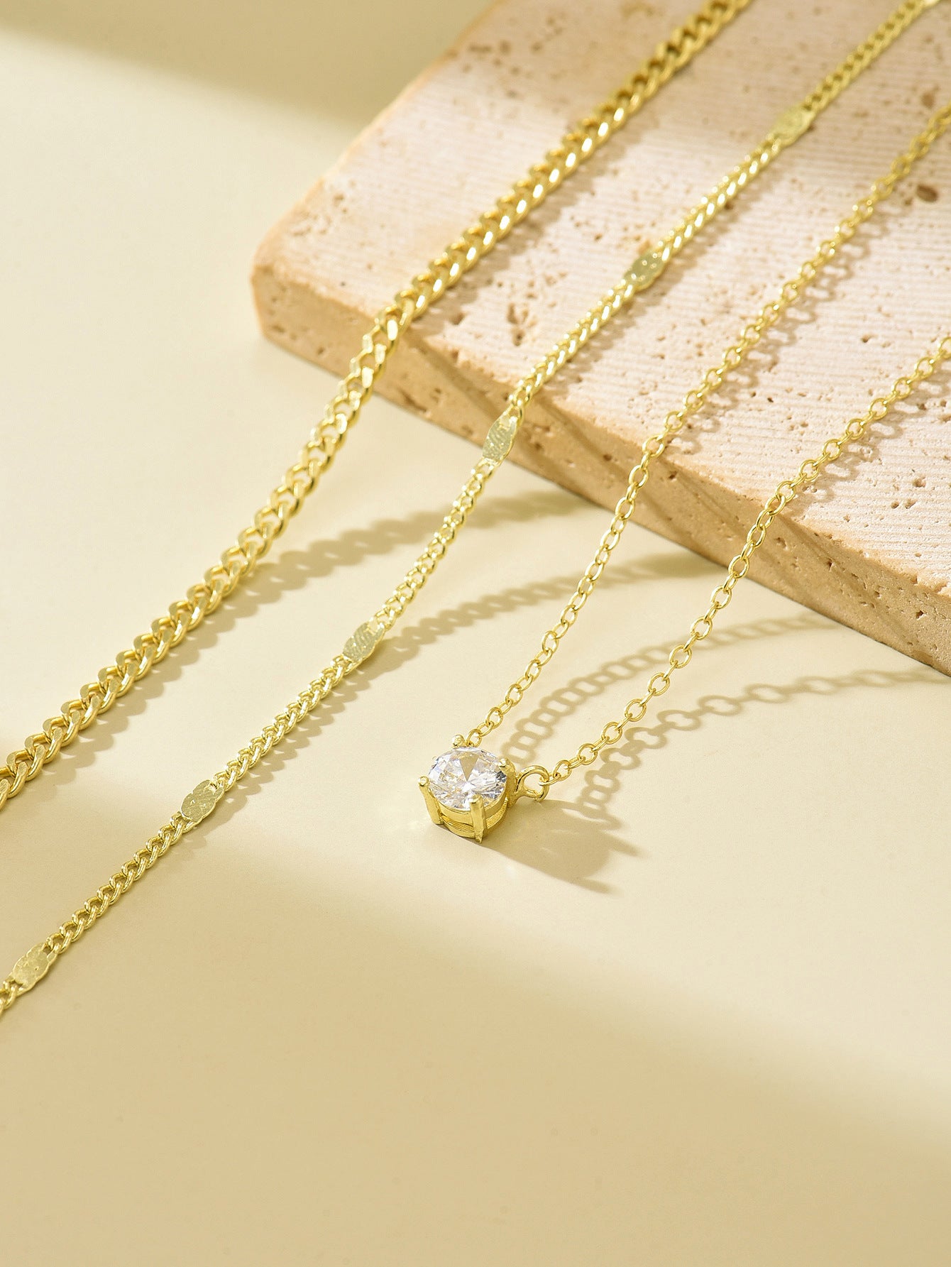 Gold Plated Layered Necklace - DippedShop Wholesale - #0179