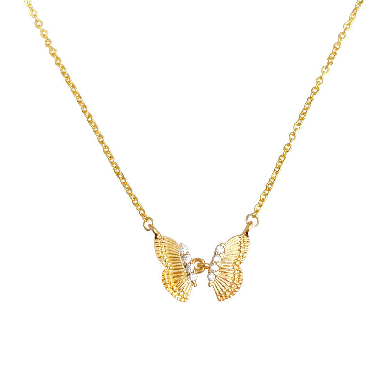Butterfly CZ Choker Necklace - DippedShop Wholesale - #9907