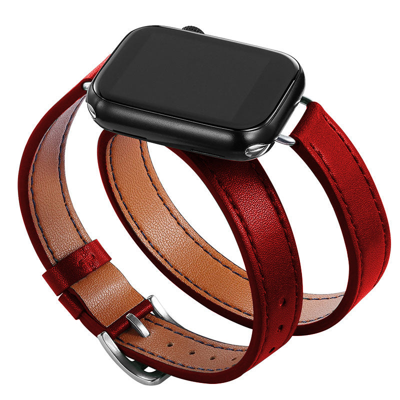 Simple Solid Color PU Leather Watch Band 6W6JWA135