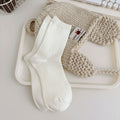 Minimalist Solid Color Cotton Slouch Socks 6W8FSO544