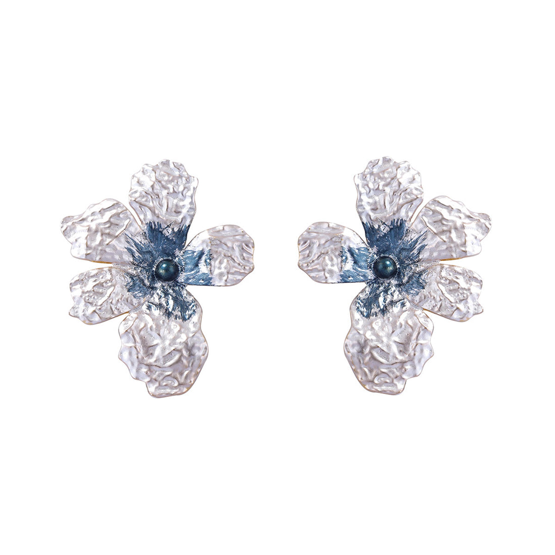 Color Block Flower Stud Earrings - DippedShop Wholesale - #3219