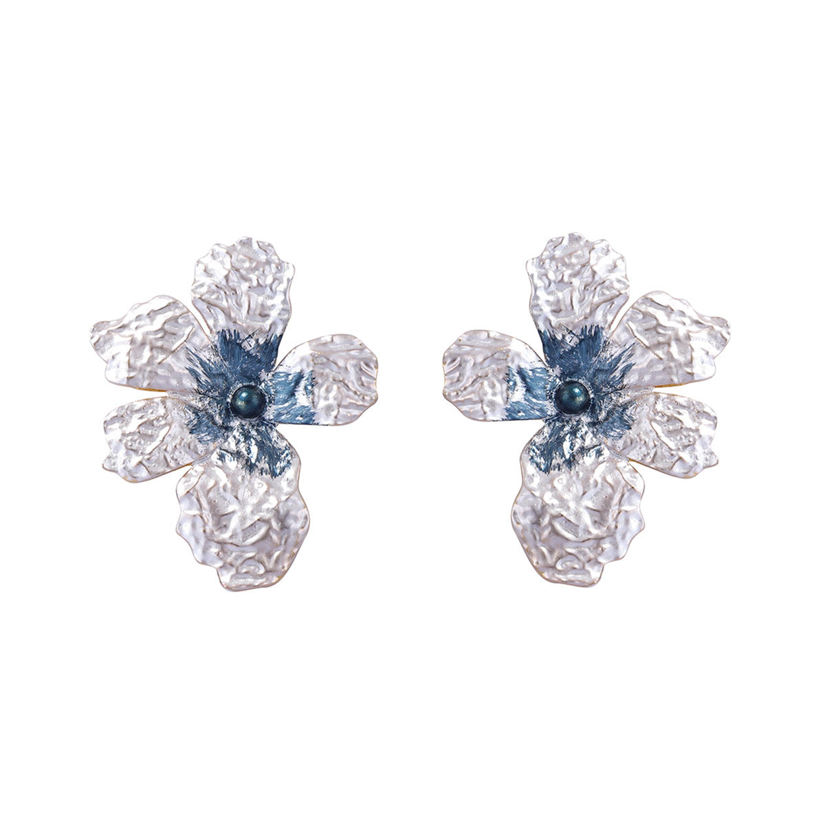 Color Block Flower Stud Earrings - DippedShop Wholesale - #5987