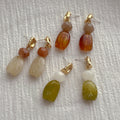 Chunky Irregular Color Contrast Resin Dangle Earrings 6W6JER604