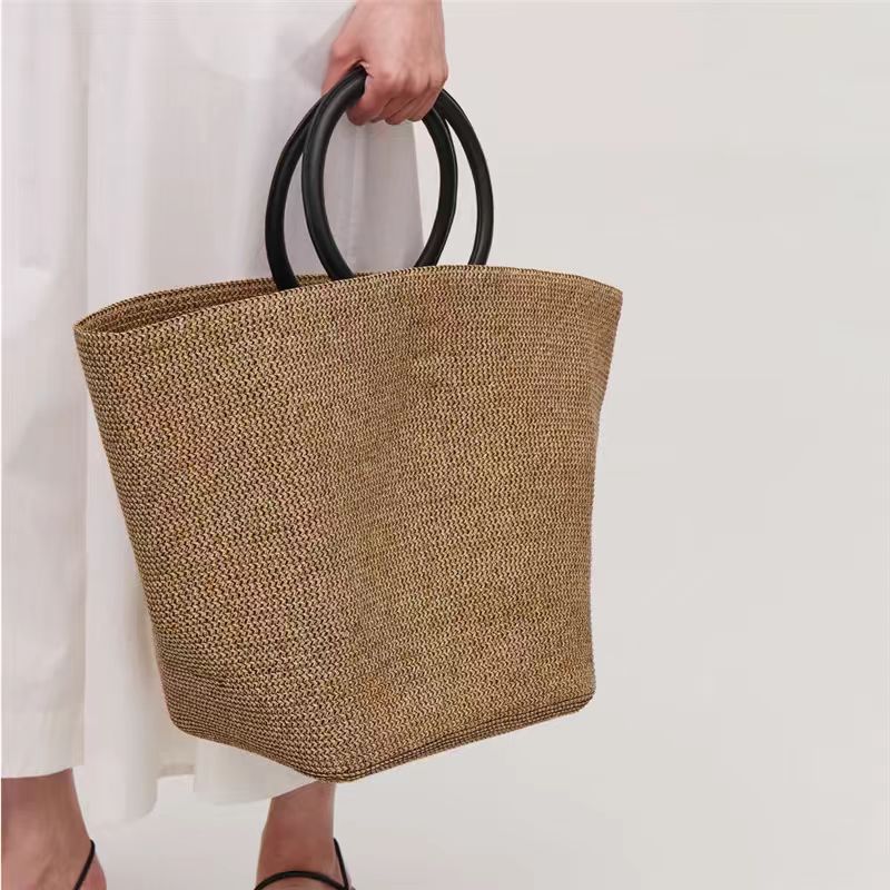 Woven Straw Tote Bag - DippedShop Wholesale - #6403
