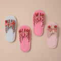 Plush Striped Slippers - DippedShop Wholesale - #5219
