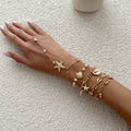 Trendy 5pcs Gold Plated Starfi - DippedShop Wholesale - #2531