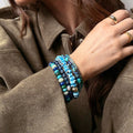 Vintage Irregular Natural Stone Beaded Bracelet Set 6W6JBR509