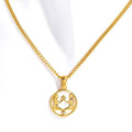 Gold Plated Zodiac Pendant Necklace - DippedShop Wholesale - #3251