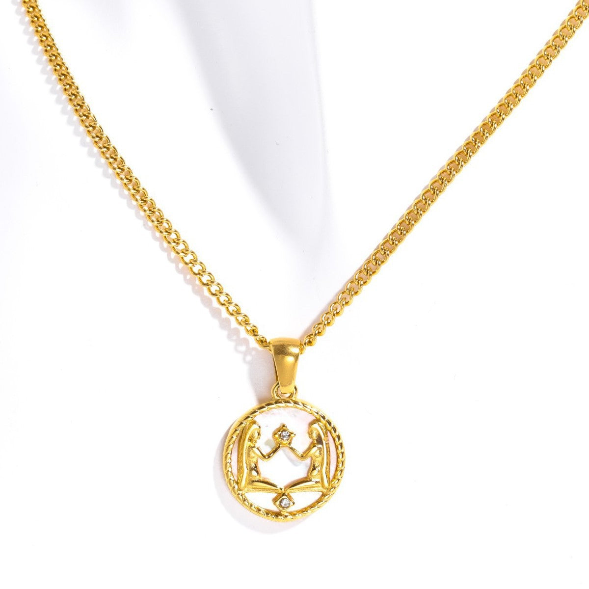 Gold Plated Zodiac Pendant Necklace - DippedShop Wholesale - #3251