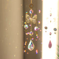 Metal Mushroom Pendant Crystal Ball Tassel Suncatchers MK2CZAS6H7HLS73