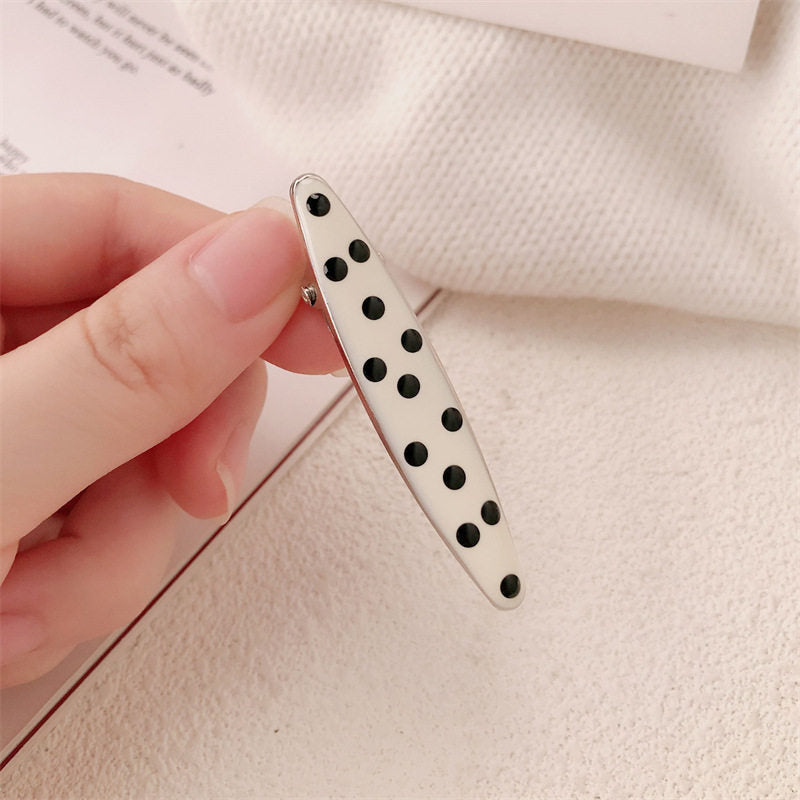 Cute Polka Dots Love Heart Duckbill Hair Clip MK2PM6W6HCP09
