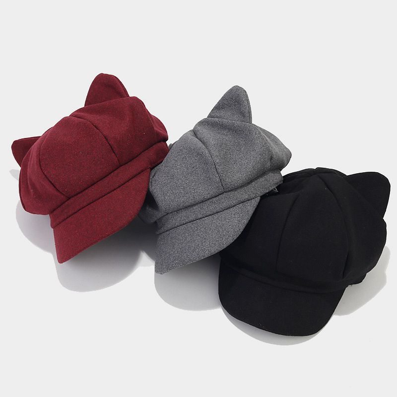 Cat Ears Newsboy Hat - DippedShop Wholesale - #2659