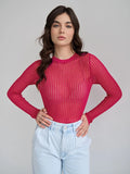 See Through Knit Top - DippedShop Wholesale - #4563