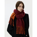 Minimalist Solid Color Reversible Tassel Scarf 6W6NSW250