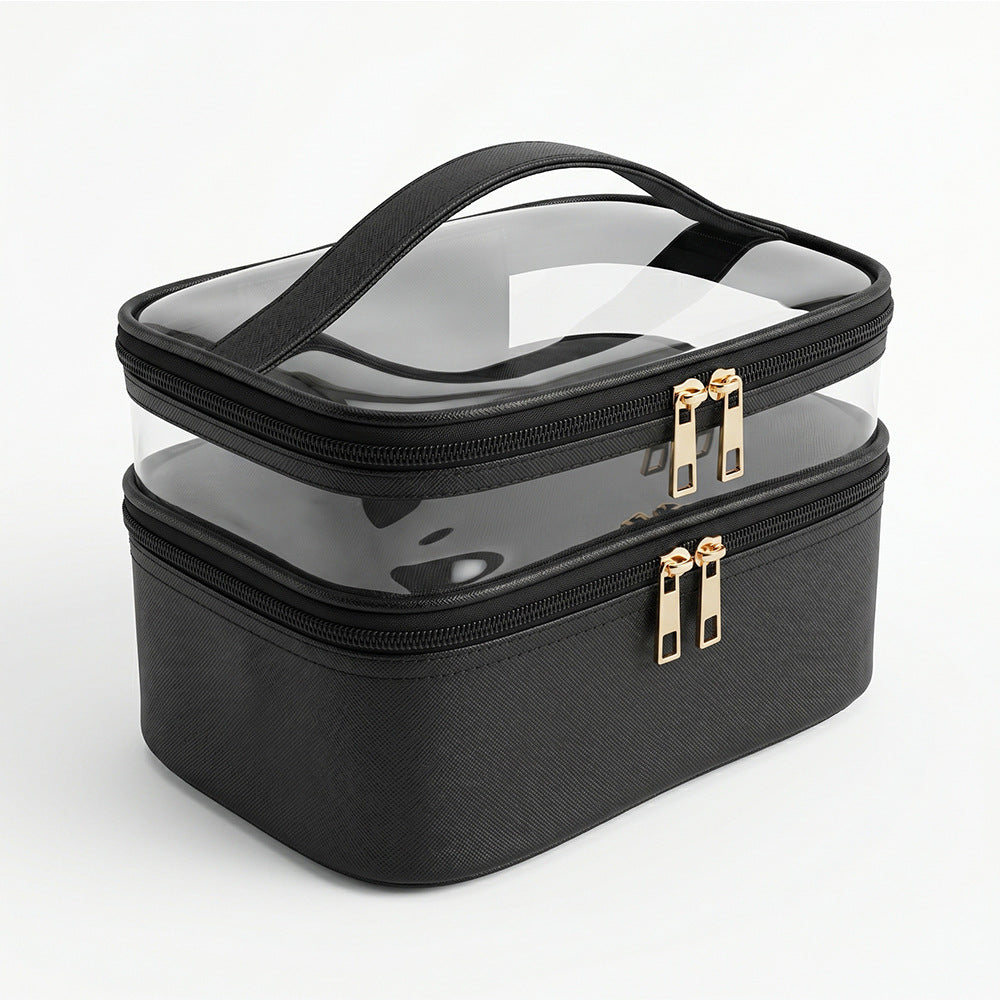 Double Layer Travel Makeup Bag - DippedShop Wholesale - #7891