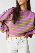 Solid Round Neck Sweater - DippedShop Wholesale - #1827