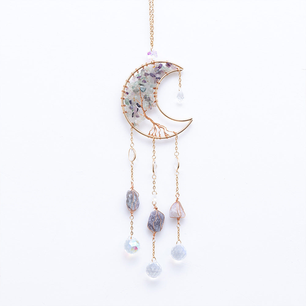 Crystal Moon Suncatcher - DippedShop Wholesale - #1843