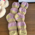 Cozy Fleece Striped Floor Socks 6W8FSO886