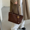Minimlaist Solid Color Large Capacity Tote Bag 6W10BBG1860