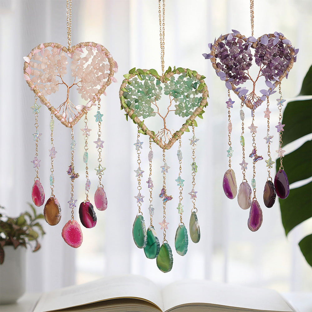 Natural Stones Tree of Life Crystal Suncatchers MK2CZAS6H7HLS78