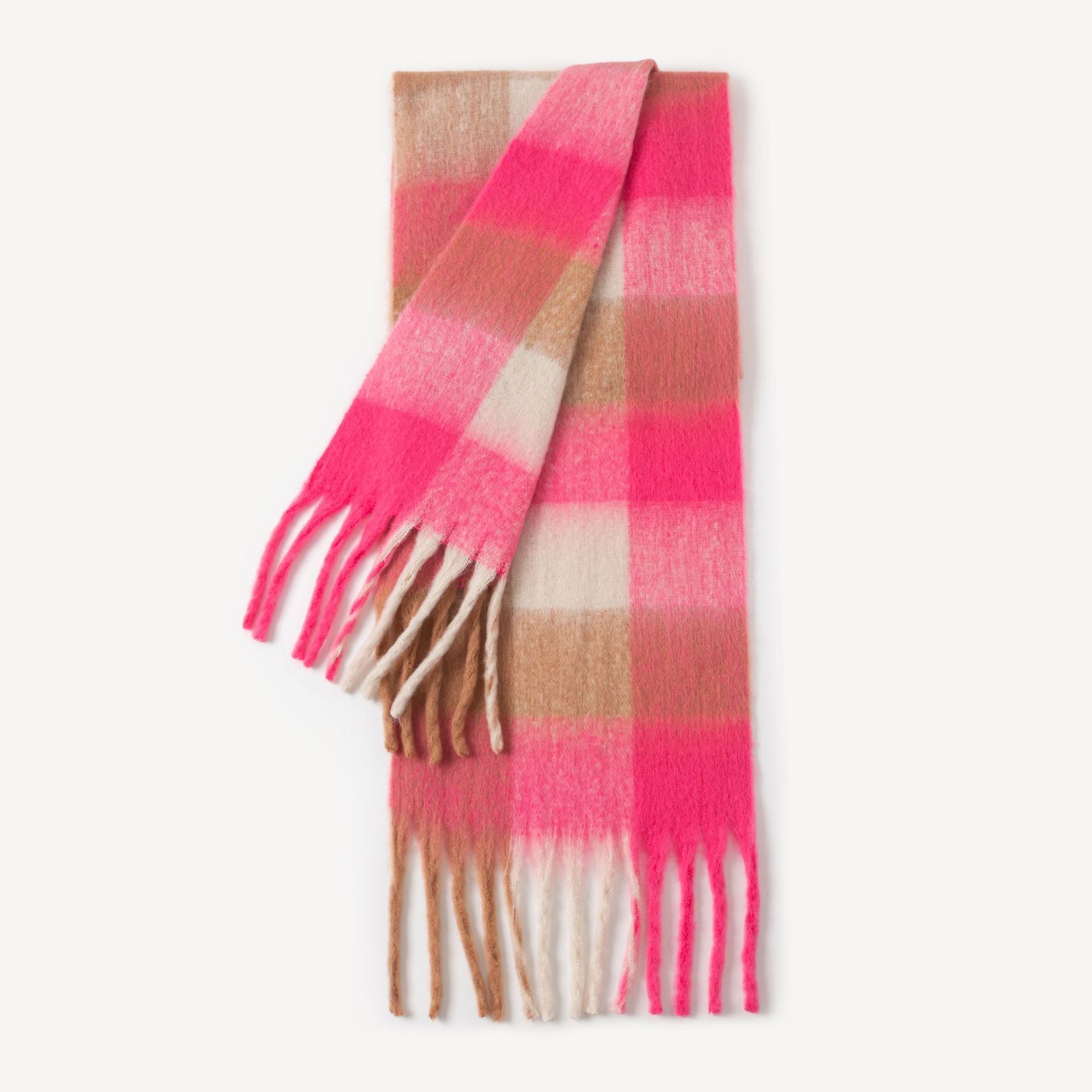 Colorful Plaid Tassel Warm Scarf 6W6NSW275