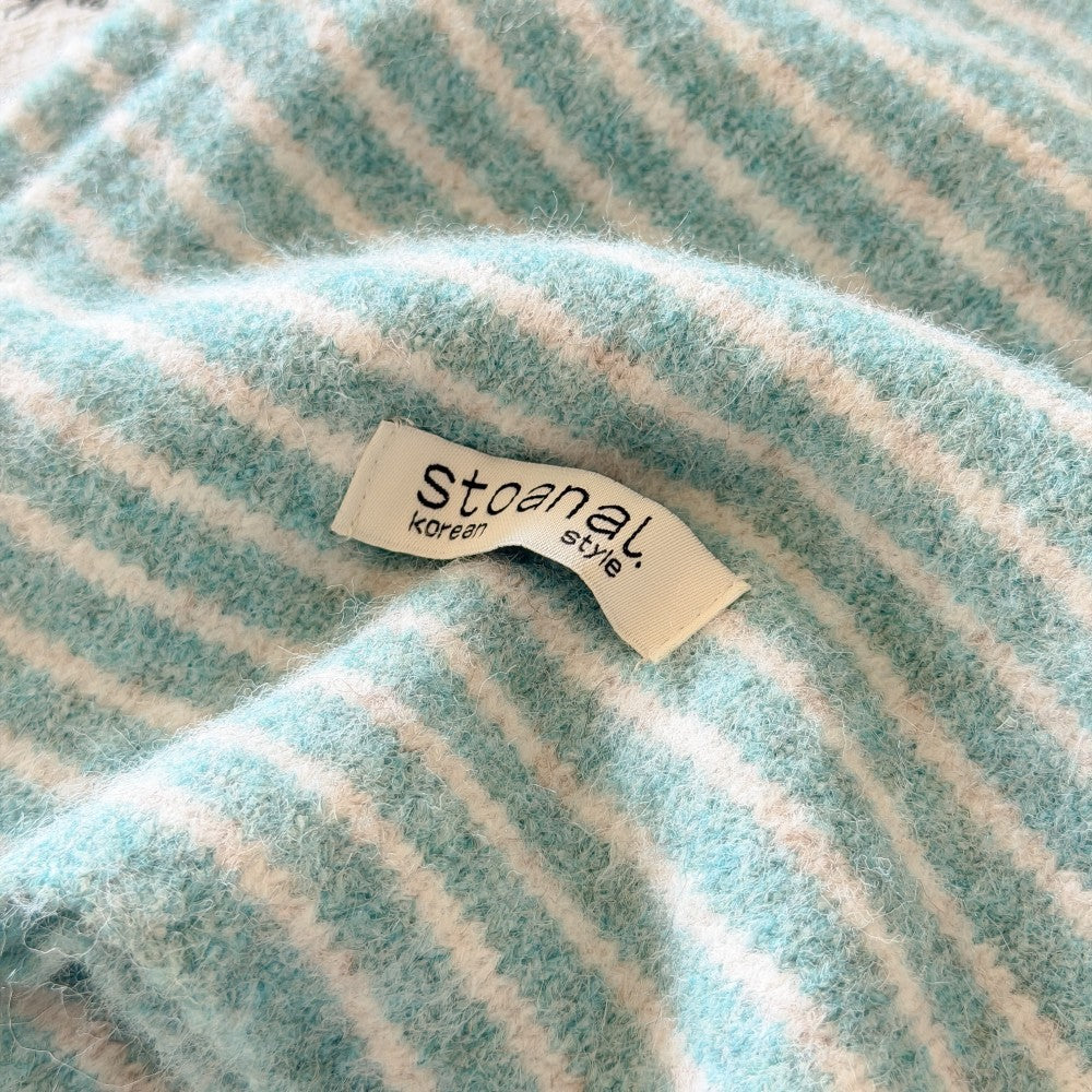 Vintage Knit Striped Wool-Blend Scarf 6W6NSC84