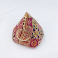 Cute Floral Print Cork Triangle Mini Coin Case 6S10BWB109