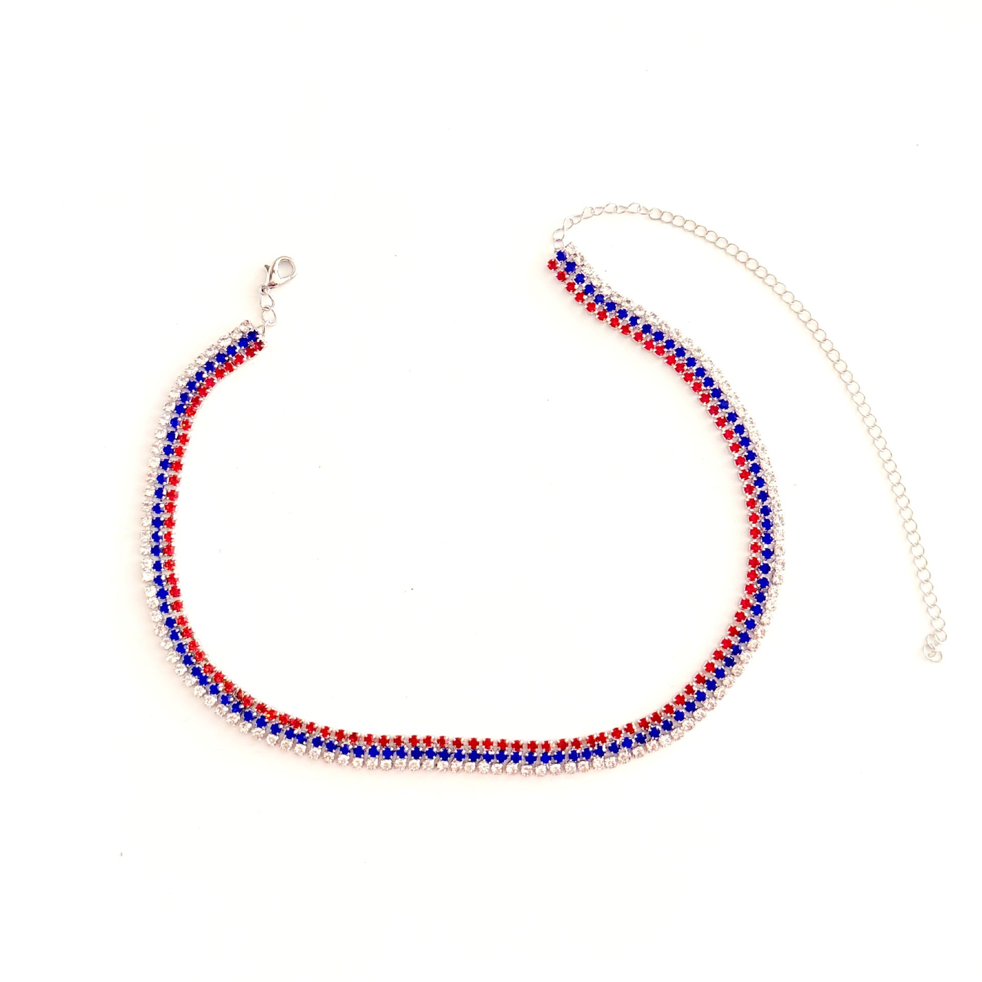 Elegant Gold Plated Sparkling Rhineatones Choker Necklace 8ZA6JNC281T